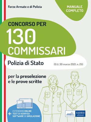 cover image of Concorso 130 Commissari Polizia di Stato--Manuale di teoria e test